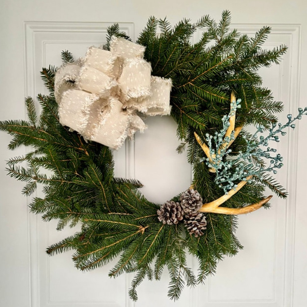 Whispering Deer Antler Wreath